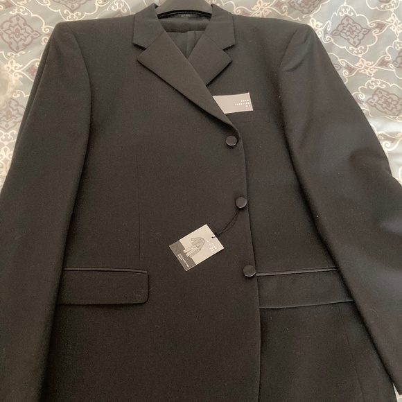 Jones New York tuxedo coat and slacks three button